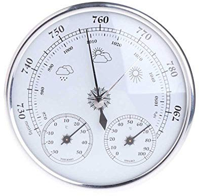 Samnuerly Station météo Domestique baromètre thermomètre hygromètre tenture Murale