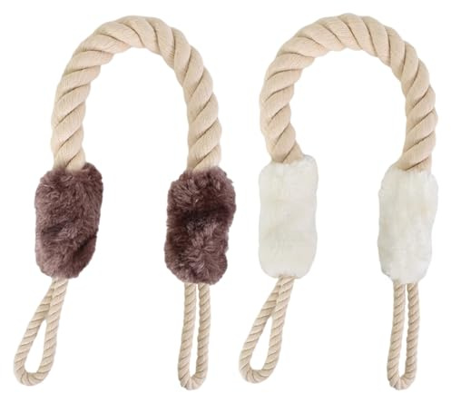 2 stycken dörrstopp klämma dörrrep klämskydd bomull fönsterstopp för husdjur 60 cm/11,6 tum dörr klämskydd snöre dörrsnöre barn säkerhet fingerskydd vit & brun