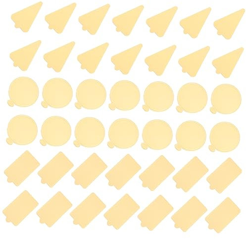 OKUMEYR 300pcs Mini Cake Boards Cake Base for Mousse Dessert Board Food Grade Rectangle Triangle Trays Easy to Use