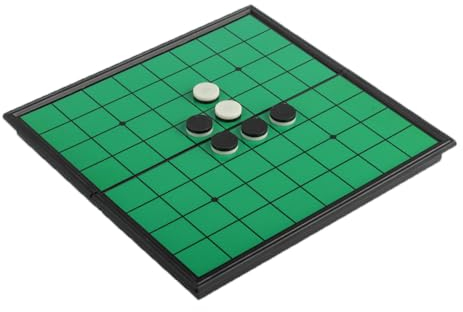 Andux Faltbares Magnetisches Magnetisches Othello Schach Tragbares Brettspiel Set CXYXQ-03 (S)
