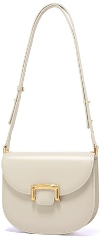LAFESTIN Kleine Umhängetasche aus Spaltleder für Damen mit verstellbarem Riemen, Schulterhandtaschen mit Kreditkartenfach
