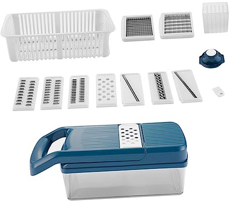 CIYODO Cortador de Cocina Multifuncional para Verduras, Rallador de Cocina y Cortador de Patatas, Acero Inoxidable, para Cajón