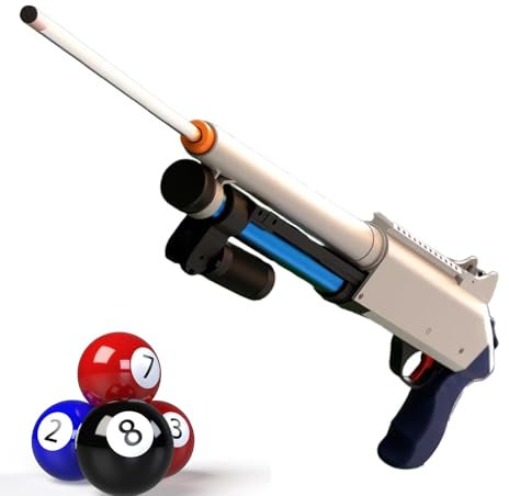 Euyehn Pool-Sticks Für Erwachsene, Lustiger Pistolen-Billard-Queue, Automatischer Auswurf-Billard-Queue, Billardtisch-Zubehör, Einzigartiger Queue-Stick Für Besondere Anlässe Oder Persönliche