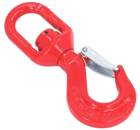 Marhynchus 2T-Drehhaken, Drehhaken, 2 Tonnen Tragend, Robuster Kran-Hebehaken, Drehbarer Hebehaken aus Legiertem Stahl Zum Heben und Heben, Gleithaken