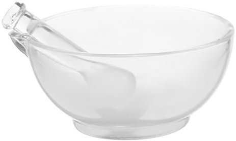 TOKIDNY Juego De Mortero y Mortero De Vidrio De 150 Mm Con Base Antideslizante Resistente y Versátil Para Laboratorio y Cocina De Laboratorio Para Moler y Mezclar Ingredientes