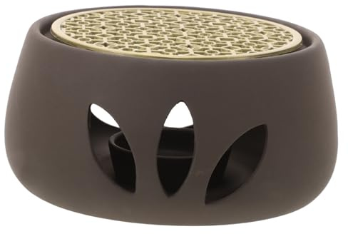 VICASKY Scalda Teiera in Base Per Candele Scalda Teiera Candela Per Infusione Di Tè Sfuso Bollitore Da Tavolo Trasparente Accessori Da Tè Per Uso in Casa e Ufficio