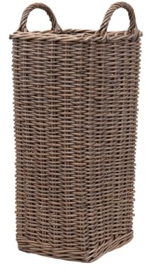 Arthur Cameron – Rapallo Antique Wash Umbrella Stand Woven Basket – Stylish Storage Basket for Your Home (Medium)