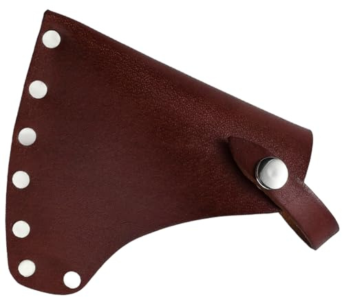 CALFOVERA Axtscheide Aus Rindsleder Echtes Beilholster Axtkopfschutzhülle Werkzeugtasche Campingzubehör Braun Unverzichtbar Für Outdoor Aktivitäten Wie Camping Und Wandern