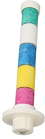 Eminchu Fågel Abborre Stativ Leksak Slitstark Färgglad Kvartssand för Inomhusfåglar 16x2,2 Cm, Säker och Tvättbar