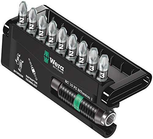 Wera Bit-Sortiment, Bit-Check 10 PZ BiTorsion 1, 10-teilig, 05056368001