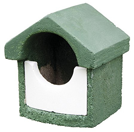 Erdtmanns 905960119 Nistkasten Holzbeton klein Halbhöhlenbrüter grün