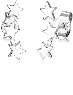 Elli Damen Ohrstecker 925 Sterling Silber Vergoldet