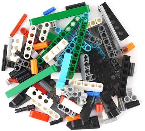 LEGO Technic Bausteine bunt – 100 Stück Liftarms Lochstangen Kreuzstangen Pins– Technic Teile für Kreative Konstruktionen