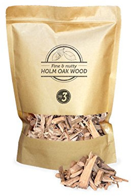 Smokey Olive Wood 1.7L holm oak smoking chips, grain size 2-3cm