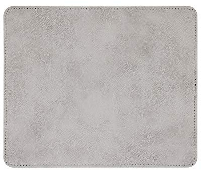 Non-Slip Rubber Base Mousepad for Laptop Computer PC Personality Desings Gaming Mouse Pad Mat 9.45 X 7.87 inch (Leahter Mouse Pad-Gray, 9.45 X 7.87 inch)