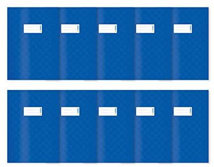 HERMA 20238 Heftumschläge A4 Bast Blau, 10 Stück, Hefthüllen mit Beschriftungsetikett und Baststruktur aus strapazierfähiger und abwischbarer Polypropylen-Folie, Heftschoner Set für Schulhefte, farbig