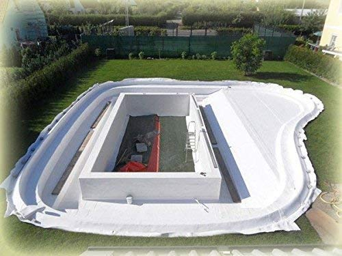 Teichbauzentrum Sankt Julian 15 m² PET Teichvlies 900g/m² Rolle 2 x 7,50 Meter Schutzvlies Folienschutz Weiß Premium Reißfest Profi Qualität V900
