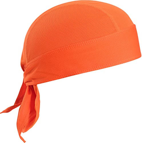 VIAUMBR Bandana keps underm cykelhjälm sommar huvuddukar cykel mössa huvudduk pirater handdukar luftigt tyg för simning jogging löpning vandring bergsklättring cykling och motorcykel, apelsin, 54-64