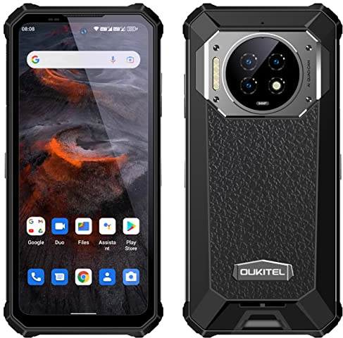 OUKITEL 20500mAh Akku Outdoor Smartphone Ohne Vertrag WP19, 64MP Dreifachkamera IR-Nachtsicht, Android 12 IP68 Wasserdichtes Stoßfestes Handy, Helio G95 8GB+256GB, 6,78’’ FHD+, 33W Schnellladung NFC