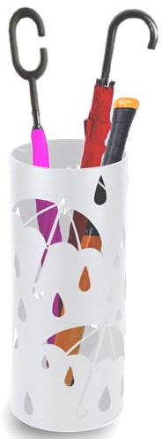 BEWBBAT Portaombrelli per ingresso, autoportante, rotondo, in metallo, per riporre 4-5 ombrelli