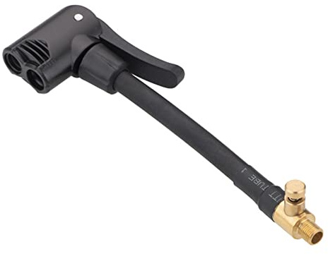 iSpchen Auto Reifenfüller Schlauch Ventilverlängerung Set Inflator Schlauch Gummi Verlängerungsrohr Reifenfüller Schlauch Adapter mit Reifenfutter Clip für Fahrrad,Motorrad,Auto,LKW,60CM