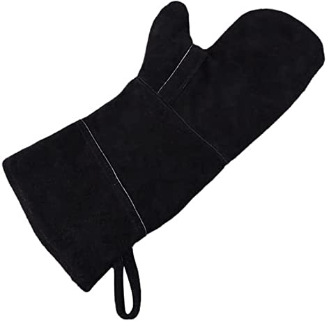 RANARA Gants de Four, Gants résistants à la Chaleur, Gants résistants au feu en Cuir Parfaits for la cheminée, Le Four, Le Gril, Le soudage, Le Barbecue, Le Support de Casserole, Les Gants de Four