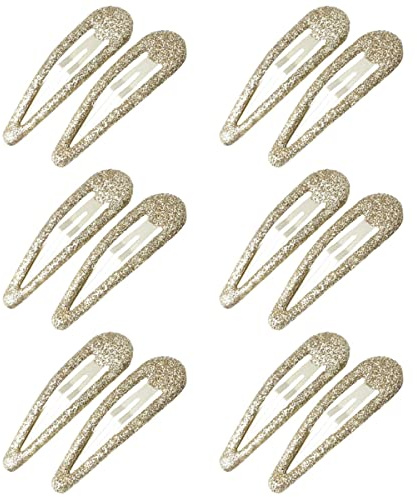 ZEVONDA Glitter Clip a Scatto per Capelli - Fermagli per Capelli in Metallo Colorati Glitter Paillettes Fermacapelli Barrettes Accessori per Styling de Capelli Ragazze Donne, Oro *12