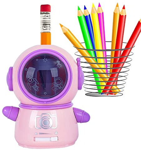 Rianpesn Temperamatite, Temperamatite Elettrico per Aula, Auto Stop, temperamatite Automatico Veloce per casa, Scuola, Studenti