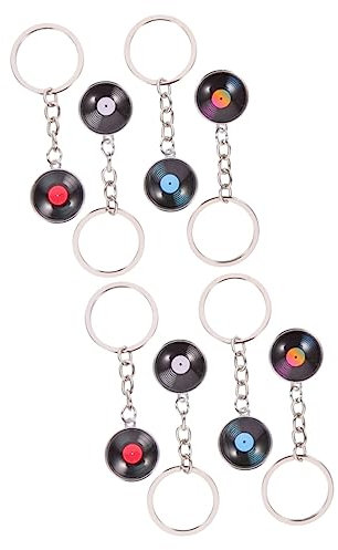 Supvox 20stücke Teiliges Kreativer Vinyl-schallplatten Schlüsselanhänger Metall Einzigartige Dekoration Für Taschen Rucksäcke Und Schlüssel Für Musikliebhaber
