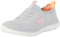 Skechers Womens Summits Top Player Sneaker, Gray Knit Pink Coral Trim, 8 UK