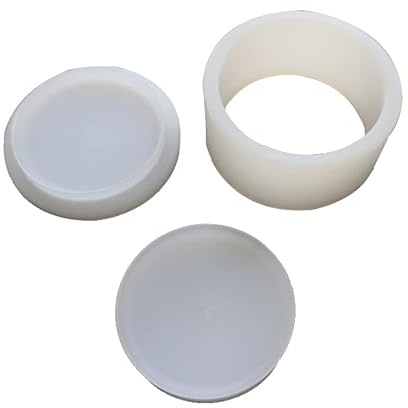 Sfera di sale da bagno in plastica 3D rotonda solida a forma di ciambella, stampo per shampoo, 6,35 cm, diametro massimo 95 g, stampo per sapone per bombe da bagno (rotondo)