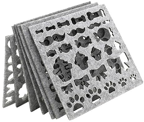 EXCEART 7 Piezas Plantilla Divertida Patrones De Muñecas De Fieltro Textura De Lana Modelado Artesanal Suministros De Fieltro Con Aguja Bordado De Aguja Tablero De Fieltro Animal Sintió