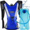XFLYP Trinkrucksack mit 2L Trinkblase, 5L Ultraleicht Trinkrucksack Trail Rucksack Trinkweste, Leichter Laufen Rucksack Wasserdicht, reflektierend, reißfest für Laufen, Camping, Wandern(Blau)