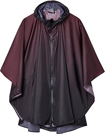 Vattentät regnponcho för vuxna, mångsidig regnkappa med huva, one size