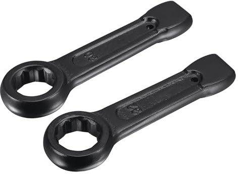 QUARKZMAN 2Stk Schlagende Ringschlüssel 30mm 32mm Hochfester Stahl Gerader Handgriff Box Ende