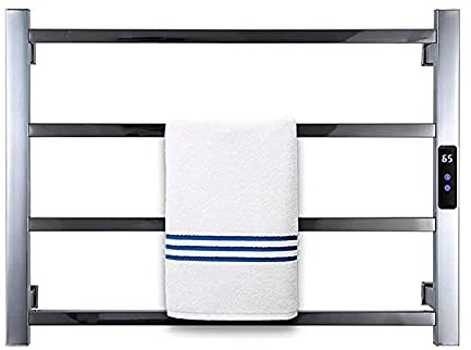 Towel Warmer/N/A Electric Towel Radiator Low Consumption Electric Towel Radiator with 5 Rectangular Bars Electric Wall-Mounted Towel Dryer Stainless Steel Towel Warmer,Plug in (Color : Plug in)
