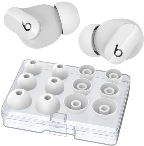 AhaStyle Ohrstöpsel für Beats Studio Buds/Powerbeats Pro2/Solo Buds/Fit Pro | 6 Paar: S/M/L, inklusive Aufbewahrungsbox, Bequemes Silikon, Rutschfest, Sicherer Sitz, Originaler Klang, Passt in Ladecase