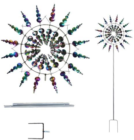 Windmühle Aus Metall, Metall-Windmühle, Windspiel Magische Windmühle, Windmühle Garten Metall, Metall Windmühle Windbetriebene Spinner Windmühle Skulptur Hof