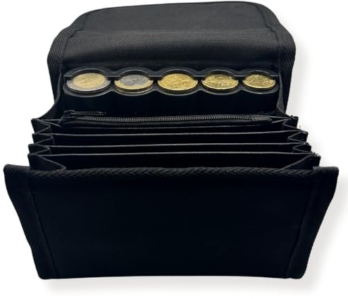 Professionell kompakt midjeväska med myntdispenser, hållare ingår, lätt design för servitörer, taxichaufförer, magnetisk stängning