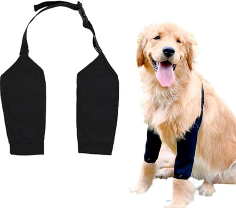 QEDBOJE Coudière pour Chien, Recovery Sleeve Chien, Bandage de Coude pour Chiens pour Genouillère pour Chien Après Une Chirurgie, Aide à prévenir Les léchages de plaies, utile pour l'arthrose