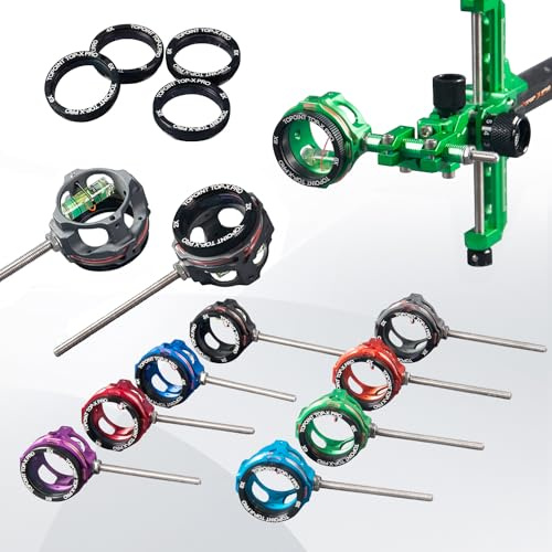 surwolf TP8710 Pro Bogenvisier Scope Compoundbogenvisier mit Linse 2X 4X 6X 8X optional Single pin Scope 0,019 Glasfaser für Compoundbogen Wettkampfvisier