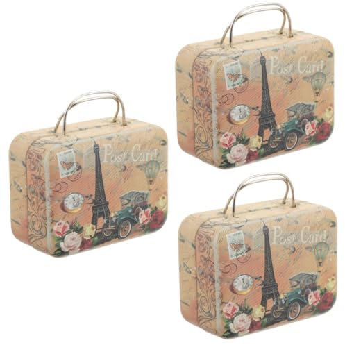 Lurrose 3stücke Kleine Schmuckschatulle Im Retro-stil Mini Reisebox Für Wimpern Und Schmuck Kreative Aufbewahrungslösung Für Kosmetik Und Kleine Accessoires Für Und Zuhause