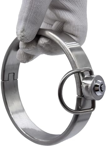 Qodpxxi Schwer Höhe 2.5 cm Sklaven Halsfessel Edelstahl Sex Halsbänder Abschließbar, Metall Collar Halsband Kragen mit O-Ring Folter SM Bondage Restraint Spiel Fetisch Sexspielzuege für Männer Frauen
