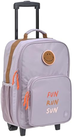 LÄSSIG Kinderkoffer Trolley Reisekoffer mit Teleskopstange und Rollen für Kinder Handgepäck/Trolley Lilac