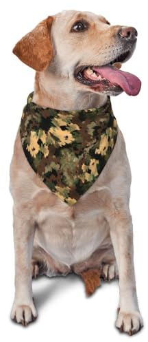 Hundehalstuch, Camouflage, Grün, Dreiecks-Lätzchen, Hundetaschentuch, niedliches Hundezubehör, Hundehalstücher