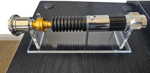 WLSANX Acryl-Lightsaber-Ständer Desktop-Displayhalter für FX-Schwerter Dolche Zauberstäbe Sammlerstücke Transparenter Dekorativer Doppelschicht-Schwertständer (transparent)