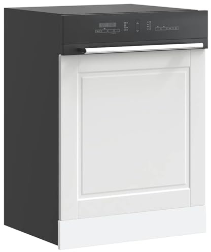 Gecheer Panel para lavavajillas Porto Madera contrachapada Blanco,Panel Frontal Lavavajillas Cocina Proteger Electrodoméstico