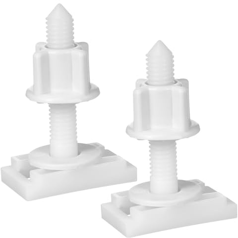 Didiseaon 2Ensembles Vis Plastique pour Abattant Wc avec Écrous et Rondelles Fixations Durables pour Siège
