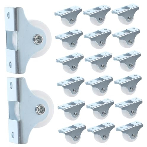 Amosfun 20pcs Heavy Duty Castor Wheels Castor Wheels Fixed Caster for Furniture Outdoor Use