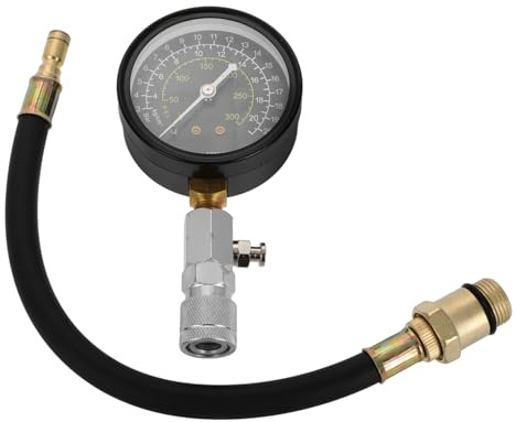 Ciieeo Kit Tester Di Compressione Motore Manometro Di Pressione, Strumento Multifunzione in Metallo Per Controllo Cilindri, Test Accurato Per Manutenzione Fai Da Te Di Piccoli Motori Automobilistici